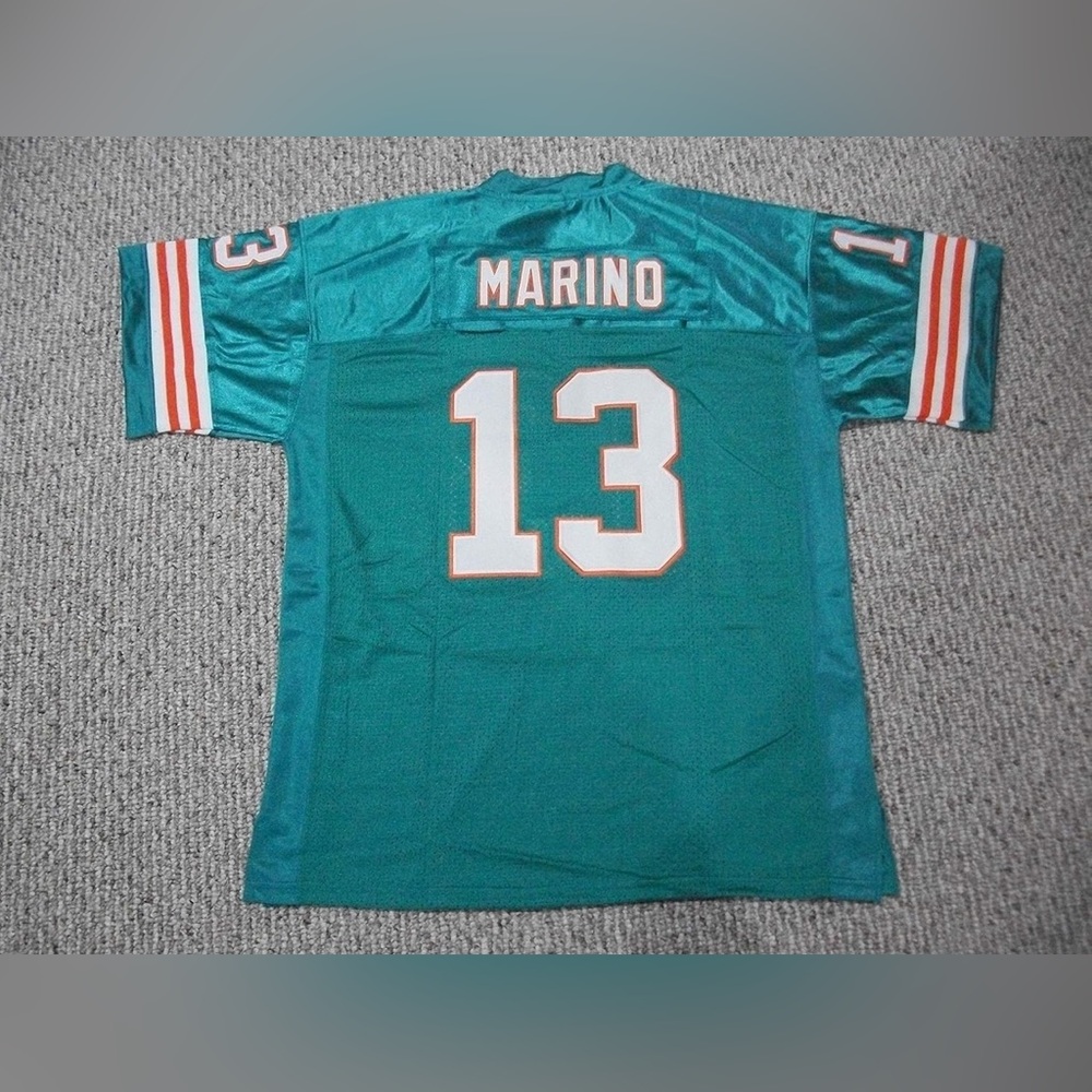 Dan Marino #13 Miami Dolphins custom stitched Jersey| size L ~ Teal